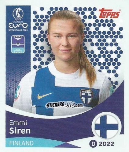 Sticker Emmi Siren - Uefa Women'S Euro 2025 n. 83 - Topps