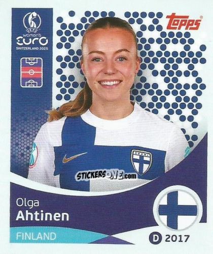 Sticker Olga Ahtinen - Uefa Women'S Euro 2025 n. 87 - Topps