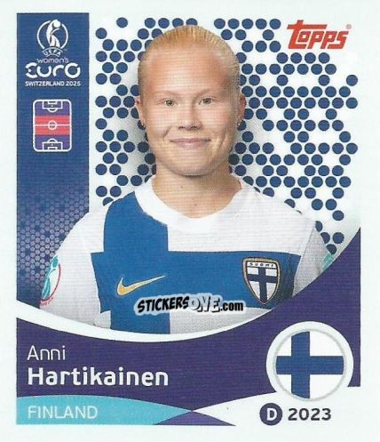 Sticker Anni Hartikainen - Uefa Women'S Euro 2025 n. 89 - Topps