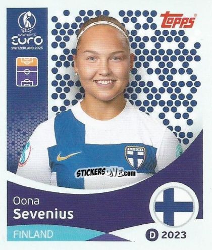 Figurina Oona Sevenius - Uefa Women'S Euro 2025 n. 91 - Topps