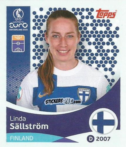 Sticker Linda Sällström - Uefa Women'S Euro 2025 n. 92 - Topps