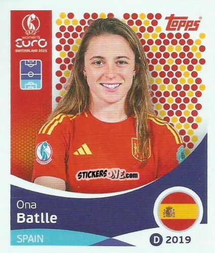 Sticker Ona Batlle - Uefa Women'S Euro 2025 n. 96 - Topps