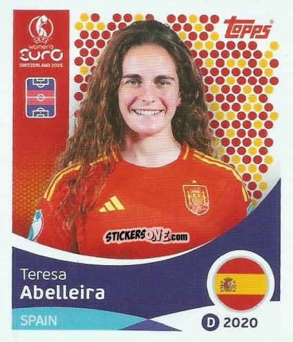 Sticker Teresa Abelleira - Uefa Women'S Euro 2025 n. 102 - Topps