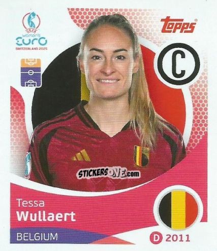 Sticker Tessa Wullaert - Uefa Women'S Euro 2025 n. 126 - Topps