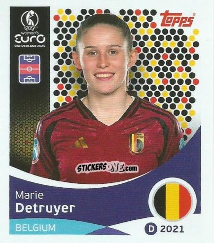 Sticker Marie Detruyer - Uefa Women'S Euro 2025 n. 134 - Topps