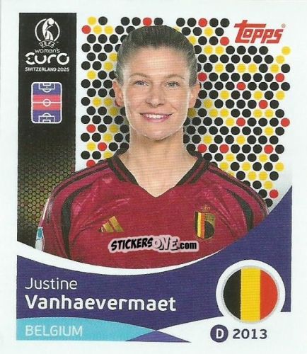 Cromo Justine Vanhaevermaet - Uefa Women'S Euro 2025 n. 137 - Topps