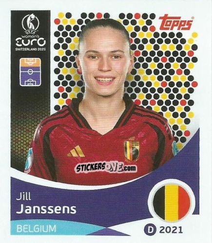 Sticker Jill Janssens - Uefa Women'S Euro 2025 n. 139 - Topps