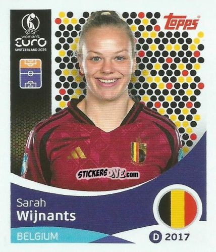 Sticker Sarah Wijnants - Uefa Women'S Euro 2025 n. 140 - Topps