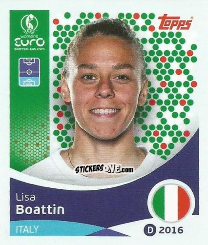 Sticker Lisa Boattin - Uefa Women'S Euro 2025 n. 145 - Topps