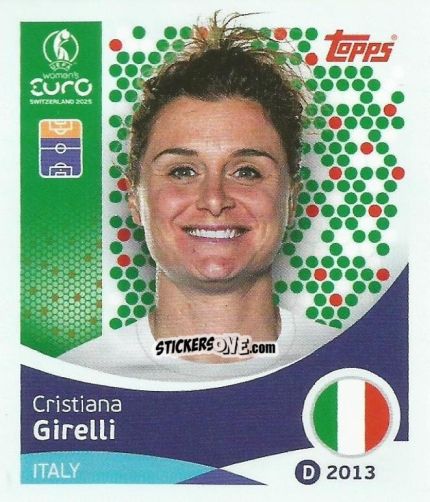 Sticker Cristiana Girelli - Uefa Women'S Euro 2025 n. 152 - Topps