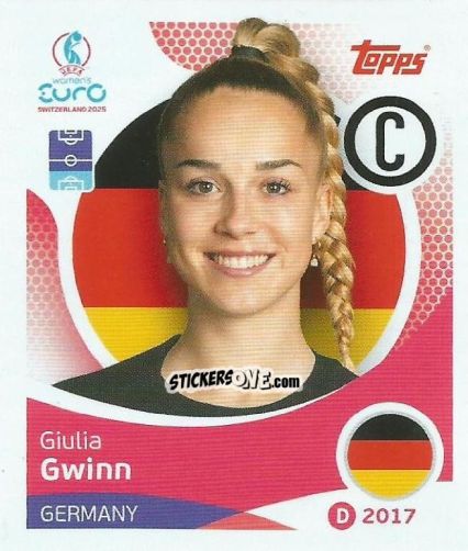 Sticker Giulia Gwinn - Uefa Women'S Euro 2025 n. 174 - Topps