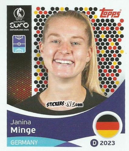 Cromo Janina Minge - Uefa Women'S Euro 2025 n. 176 - Topps