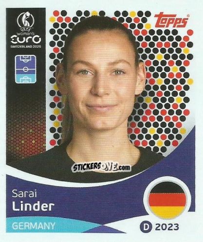 Sticker Sarai Linder - Uefa Women'S Euro 2025 n. 178 - Topps