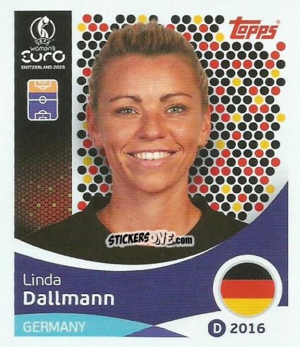 Sticker Linda Dallmann - Uefa Women'S Euro 2025 n. 186 - Topps