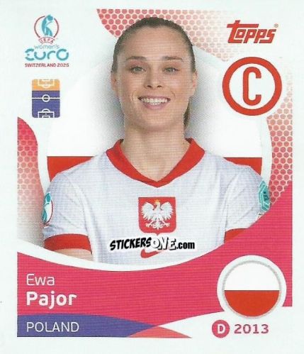 Sticker Ewa Pajor - Uefa Women'S Euro 2025 n. 190 - Topps