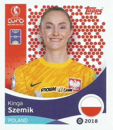 Figurina Kinga Szemik - Uefa Women'S Euro 2025 n. 191 - Topps