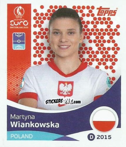 Sticker Martyna Wiankowska - Uefa Women'S Euro 2025 n. 193 - Topps