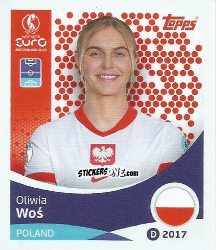 Sticker Oliwia Wos - Uefa Women'S Euro 2025 n. 194 - Topps