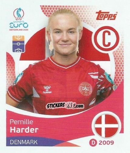 Cromo PemiIIe Harder - Uefa Women'S Euro 2025 n. 206 - Topps