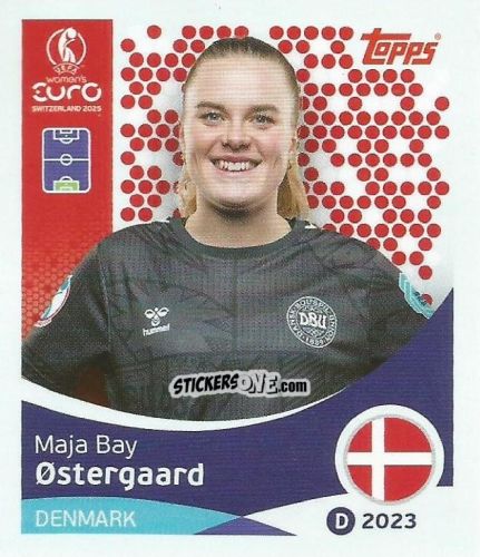 Figurina Maja Bay Østergaard - Uefa Women'S Euro 2025 n. 207 - Topps
