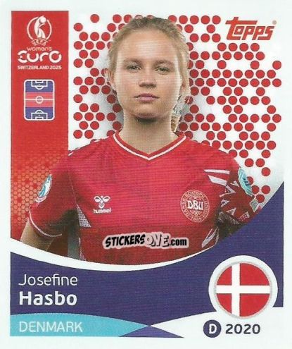 Figurina Josefine Hasbo - Uefa Women'S Euro 2025 n. 213 - Topps