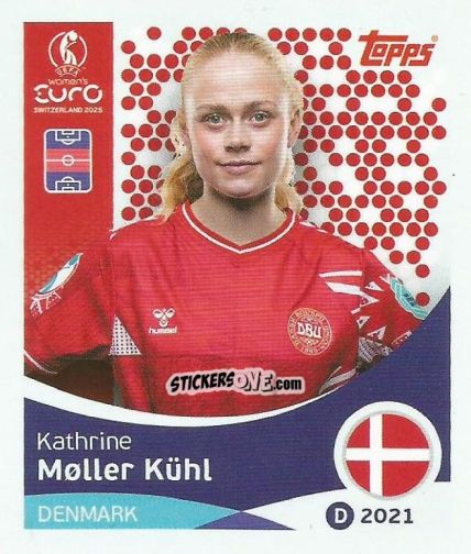 Sticker Kathrine Møller Kühl - Uefa Women'S Euro 2025 n. 215 - Topps