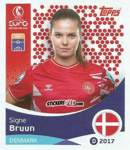 Cromo Signe Bruun - Uefa Women'S Euro 2025 n. 220 - Topps
