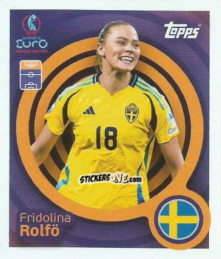Figurina Fridolina Rolfö - Uefa Women'S Euro 2025 n. 221 - Topps