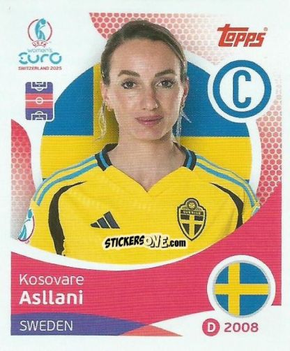 Cromo Kosovare Asllani - Uefa Women'S Euro 2025 n. 222 - Topps