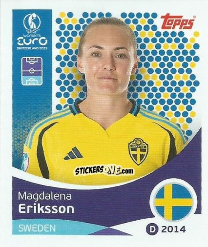 Figurina Magdalena Eriksson - Uefa Women'S Euro 2025 n. 224 - Topps
