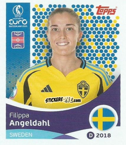 Figurina Filippa Angeldahl - Uefa Women'S Euro 2025 n. 229 - Topps