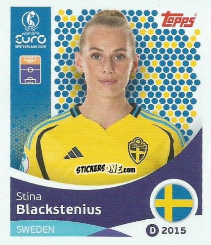 Sticker Stina Blackstenius - Uefa Women'S Euro 2025 n. 236 - Topps