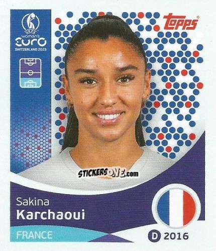 Figurina Sakina Karchaoui - Uefa Women'S Euro 2025 n. 241 - Topps