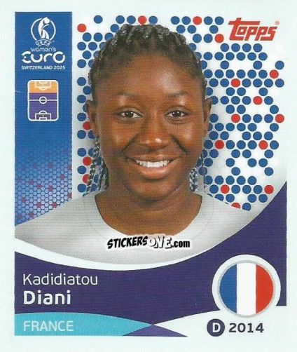 Figurina Kadidiatou Diani - Uefa Women'S Euro 2025 n. 252 - Topps