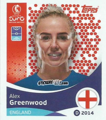 Sticker Alex Greenwood - Uefa Women'S Euro 2025 n. 258 - Topps