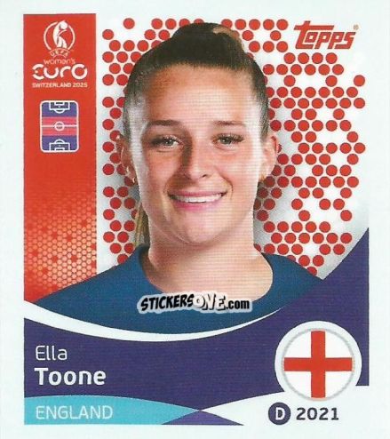 Sticker Ella Toone - Uefa Women'S Euro 2025 n. 260 - Topps