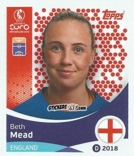 Sticker Beth Mead - Uefa Women'S Euro 2025 n. 268 - Topps