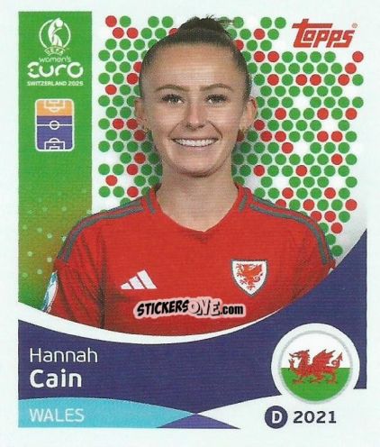 Sticker Hannah Cain - Uefa Women'S Euro 2025 n. 283 - Topps