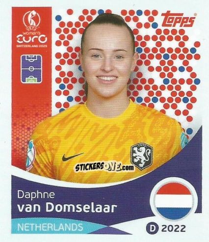 Sticker Daphne van Domselaar - Uefa Women'S Euro 2025 n. 287 - Topps