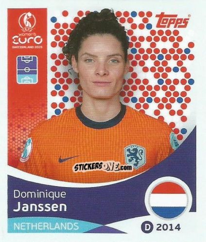 Sticker Dominique Janssen - Uefa Women'S Euro 2025 n. 289 - Topps