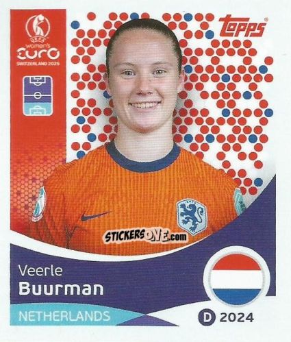 Cromo Veerle Buurman - Uefa Women'S Euro 2025 n. 291 - Topps