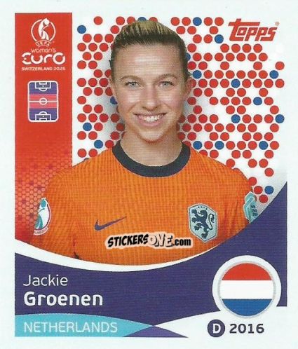 Cromo Jackie Groenen - Uefa Women'S Euro 2025 n. 293 - Topps