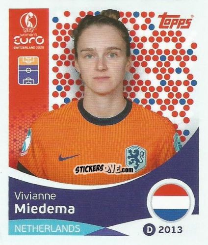 Sticker Vivianne Miedema - Uefa Women'S Euro 2025 n. 300 - Topps