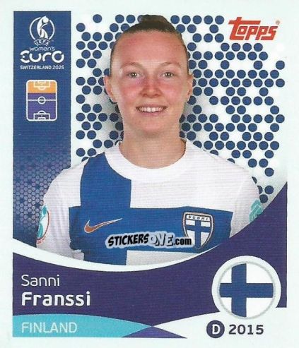 Figurina Sanni Franssi - Uefa Women'S Euro 2025 n. 90 - Topps