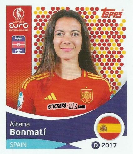 Figurina Aitana Bonmati - Uefa Women'S Euro 2025 n. 101 - Topps