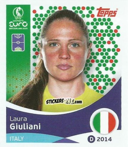 Figurina Laura Giuliani - Uefa Women'S Euro 2025 n. 143 - Topps