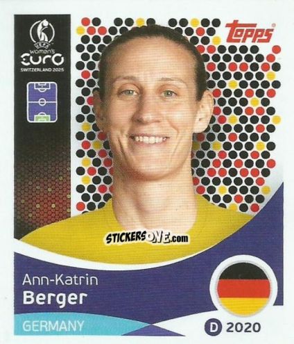 Figurina Ann-Katrin Berger - Uefa Women'S Euro 2025 n. 175 - Topps