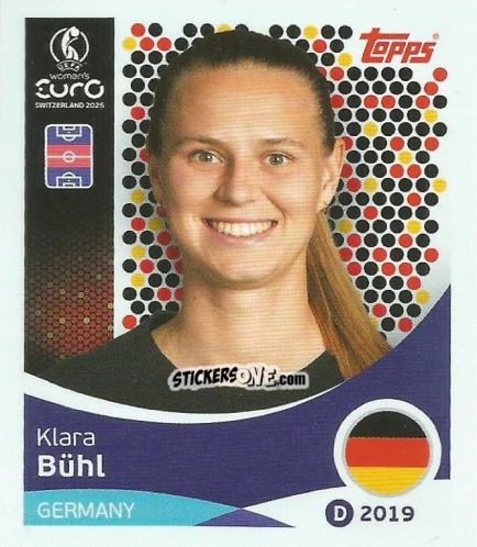 Figurina Klara Bühl - Uefa Women'S Euro 2025 n. 182 - Topps