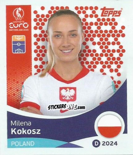 Figurina Milena Kokosz - Uefa Women'S Euro 2025 n. 203 - Topps