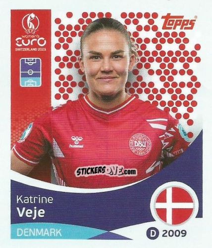 Figurina Katrine Veje - Uefa Women'S Euro 2025 n. 210 - Topps
